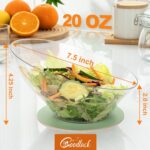 Goodluck 5 Pack Clear Plastic Serving Bowls for Party - 20 OZ Angled Disposable ... - Image 4
