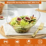 Goodluck 5 Pack Clear Plastic Serving Bowls for Party - 20 OZ Angled Disposable ... - Image 6