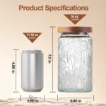 34 OZ Vintage Glass Jar with Lid, Airtight Food Storage Canisters with Bamboo fo... - Image 3