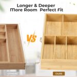 Fabsome Silverware Organizer for Kitchen Drawers, 2.5'' Deep 12.8'' Wide Bamboo ... - Image 5