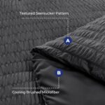 HYMOKEGE Queen Comforter Set Seersucker 7 Pieces, All Season Luxury Bed in a Bag... - Image 5