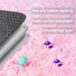 qulint 9x12 Rugs for Living Room, Large Fluffy Pink Area Rugs for Bedroom, Soft ... - Image 6