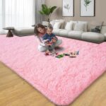 qulint 9x12 Rugs for Living Room, Large Fluffy Pink Area Rugs for Bedroom, Soft ... - Image 7