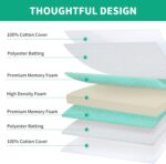 HOMBYS Memory Foam Couch Cushion Replacement, High Density Upholstery Foam Wrapp... - Image 3