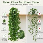 CEWOR Fake Vines for Room Decor 24 Pack 168ft Artificial Ivy Greenery Garland fo... - Image 6