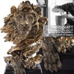 H&W Sandstone Lion - The King of Beasts - Statue Decoration for Home/Study/Livin... - Image 4