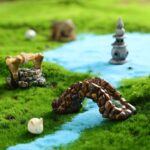 Jetec 12 Pcs Mini Fairy Garden Accessories Miniature Tiny Stone Bridge Mini Pond... - Image 4