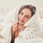 BEDELITE Fleece King Comforter Set -Super Soft & Warm Fluffy Cream White Bedding... - Image 4