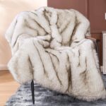 Touchat 1000GSM Faux Fur Throw Blanket, Super Thick Warm Cozy Heavy Blankets for... - Image 4