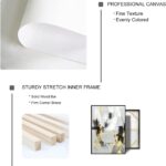 Zessonic Black Abstract Wall Art Decor - 2 Pack 24" x 36" Black and Gold Canvas ... - Image 5
