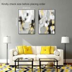 Zessonic Black Abstract Wall Art Decor - 2 Pack 24" x 36" Black and Gold Canvas ... - Image 6