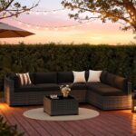 LazySunsets 7-Piece Patio Furniture Set, Wicker Rattan Outdoor Furniture with Th... - Image 4