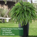Dkaltm Single Silky Artificial Boston Fern Bush, 49Inch Large Artificial Ferns f... - Image 5
