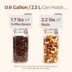 ComSaf 3-Pack 78oz Large Square Airtight Glass Jars for Bulk Food, Holds a 4lb B... - Image 4