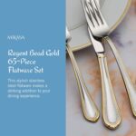 Mikasa, Gold Accent Regent Bead Flatware Service for 12, 65 Piece Set, 18/10 Sta... - Image 4