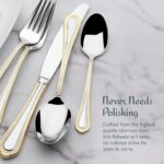 Mikasa, Gold Accent Regent Bead Flatware Service for 12, 65 Piece Set, 18/10 Sta... - Image 5