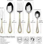 Mikasa, Gold Accent Regent Bead Flatware Service for 12, 65 Piece Set, 18/10 Sta... - Image 6