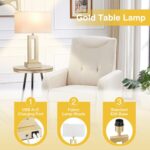 Seealle Bedroom Table Lamps Set of 2 - Touch Bedside Lamps with USB C+A, 3 Way D... - Image 5