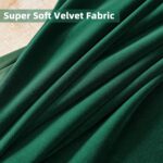 Joydeco Dark Green Velvet Curtains 96 inch Length 2 Panels Burg Set, Luxury Rod ... - Image 6