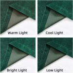 Joydeco Dark Green Velvet Curtains 96 inch Length 2 Panels Burg Set, Luxury Rod ... - Image 7