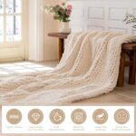 Chunky Knit Blanket - Luxury Soft Cozy 60 * 80 Throw Blanket,100% Woven Blanket ... - Image 3