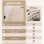 Chunky Knit Blanket - Luxury Soft Cozy 60 * 80 Throw Blanket,100% Woven Blanket ... - Image 5