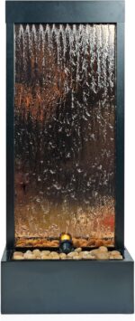 Alpine Corporation 48" Tall Indoor Modern Wall Mounted Zen Mirror Waterfall Floo... - Image 3