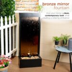 Alpine Corporation 48" Tall Indoor Modern Wall Mounted Zen Mirror Waterfall Floo... - Image 5