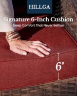 HILLGA 11-Piece Luxury Patio Furniture Set with 6" Thick Cushions, Weather-Resis... - Image 5