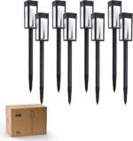 Philips 8 Packs Solar Pathway Lights Outdoor, Glass Metal Led Garden Landscape L... - Image 3