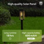 Philips 8 Packs Solar Pathway Lights Outdoor, Glass Metal Led Garden Landscape L... - Image 6