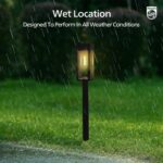 Philips 8 Packs Solar Pathway Lights Outdoor, Glass Metal Led Garden Landscape L... - Image 7
