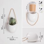 Kazai. Wall Planters -Ellie- | Hanging Ceramic Plant Pots 3 Pieces | Wall Decora... - Image 6