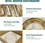 Siljoy Modern Crystal Chandelier, 12-Light Brushed Gold Round K9 Crystal Raindro... - Image 7