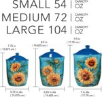 Certified International Golden Sunflowers Set of 3 Canisters: 54 oz., 64 oz.,92 ... - Image 6