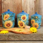 Certified International Golden Sunflowers Set of 3 Canisters: 54 oz., 64 oz.,92 ... - Image 7