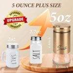 Gold Salt and Pepper Shakers Set, 5 oz Modern Farmhouse Kitchen Decor and Access... - Image 3