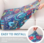hyha Printed Couch Cushion Covers, Floral Sofa Covers Washable for Cushion Couch... - Image 5