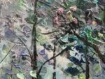 Art Hand Painted Green Forest Landscape Oil Painting Modern Abstract Art Home Wa... - Image 4