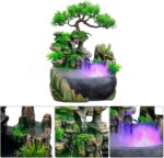 11-Inch Tabletop LED Waterfall Fountain with Atomizer – Quiet Resin Rockery Mist... - Image 4