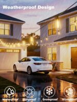 Svater Outdoor String Lights 100 FT ST38 Patio String Lights with 52 Waterproof ... - Image 3