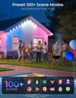 Smart Permanent Outdoor Lights Pro, 150ft 90LED RGB+IC+Warm/Cool White for Daily... - Image 4