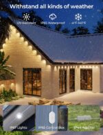 Smart Permanent Outdoor Lights Pro, 150ft 90LED RGB+IC+Warm/Cool White for Daily... - Image 8