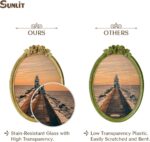 Sunlit Vintage Picture Frame 5x7 Inch, Oval Antique Photo Frames with Glass Fron... - Image 4