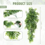RECUTMS Artificial Hanging Plants Draping Pea Leaves Greenery 3PCS 2.5FT Faux Vi... - Image 3
