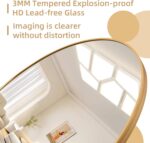 ZHUNFA Arched Full Length Mirror,71x32 Oversized Floor Mirror with Stand,Gold La... - Image 3