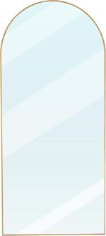 ZHUNFA Arched Full Length Mirror,71x32 Oversized Floor Mirror with Stand,Gold La... - Image 9