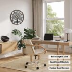 Micasso Farmhouse Large Wall Clock: 24Inch Rustic Tree of Life Metal with Wood F... - Image 6