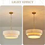 20”Hand Woven Rattan Chandelier Boho Pendant Light Adjustable Coastal Pendant Li... - Image 5