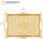 Alisveristime Ottoman Turkish Zamak Serving Tray with Traditional Motifs, Ideal ... - Image 4